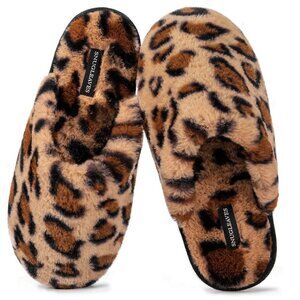 Women's Fuzzy Memory Foam Slippers Non-Slip Indoor House Shoes Comfy